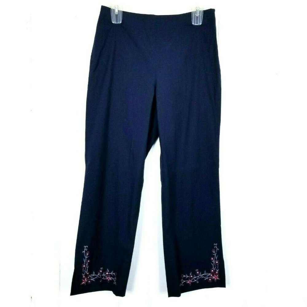 Ann Taylor Crop Pants Size 6 Vintage Embroidered